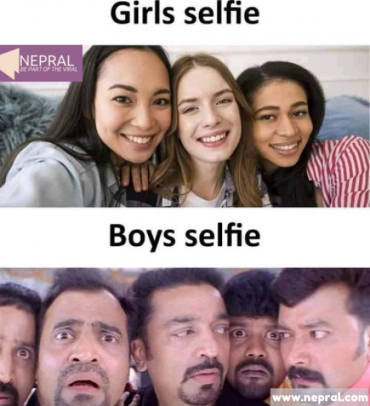 Girls Selfie vs Boys Selfie - Funny Indian Memes